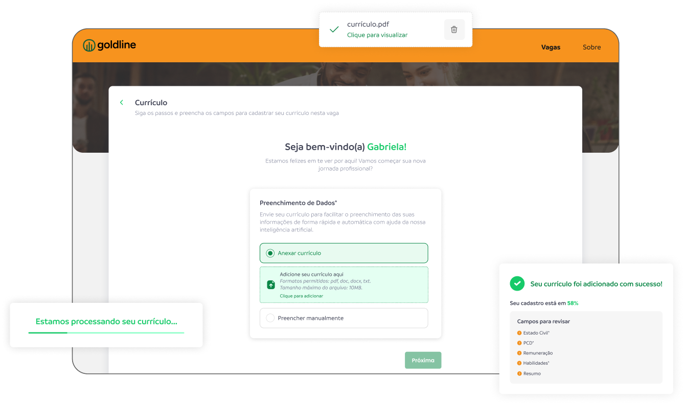 🆕Novo recurso na Hera: Anexar currículo agora é possível!
